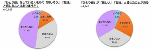 ひとり飯が孤独と感じたことはありますか？グラフ