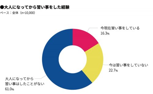 大人になってから習い事をした経験