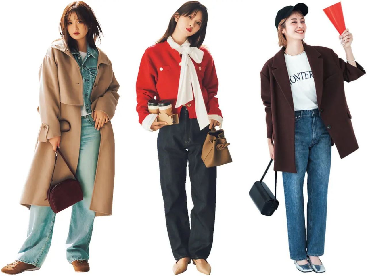 秋のデニムコーデ