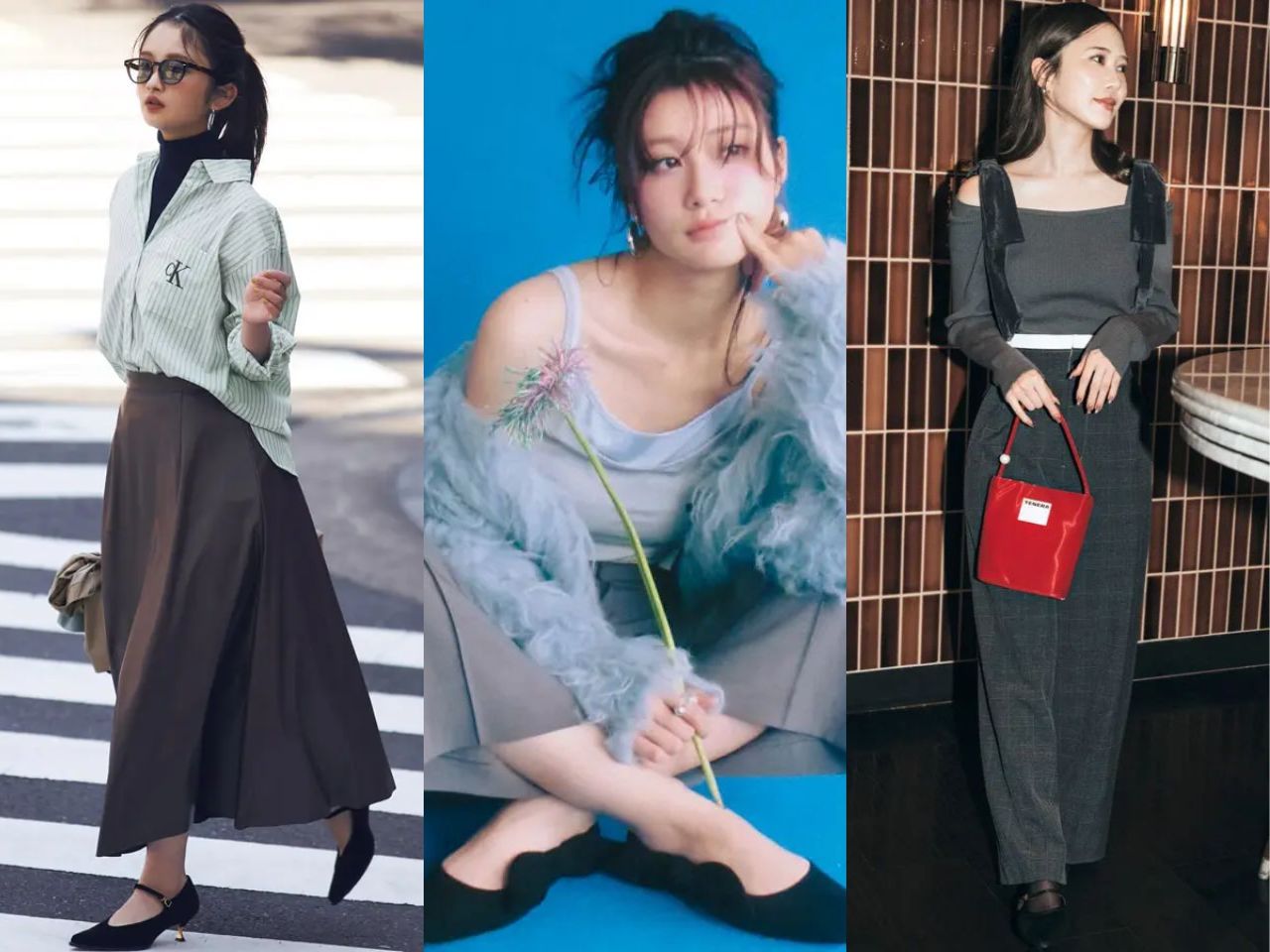 黒パンプスコーデ