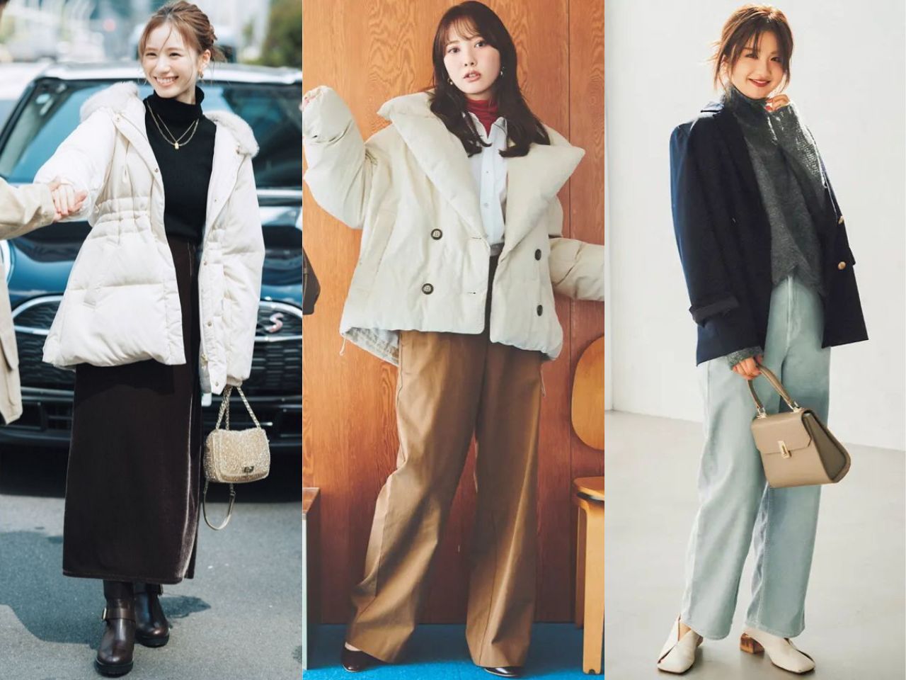 タートルネックのレディースコーデ