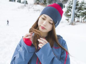 髪の毛 ヘアケア UV 雪 ニット帽子 スキー スノボ CanCam it girl