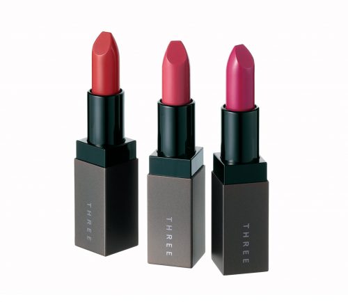 THREE デアリングリィデミュアリップスティック 全3色 各3,900円（税抜）