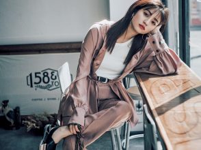堀田茜の私服コーデ、セットアップ