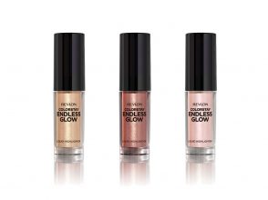 レブロン カラーステイ エンドレス グロウ リキッド ハイライター 全3色 各1,500円（税抜） 左から、001シトリン、002ローズ クオーツ、004オパール