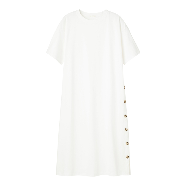 GU　ジーユー　人気ランキング　おすすめ　Tシャツワンピ　ボタンTワンピース