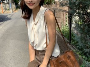 GU ジーユー チェックセミフレアパンツ 新作 コーデ CanCam it girl 楫真梨子 かじまりコーデ