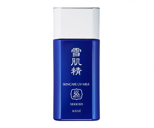 雪肌精 スキンケア UV ミルク SPF50+/PA++++ 60g 2,400円、25g 1,100円（ともに税抜・編集部調べ）