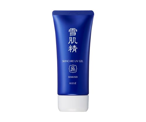雪肌精 スキンケア UV ジェル SPF50+/PA++++ 90g 2,100円、40g 1,050円（ともに税抜・編集部調べ）