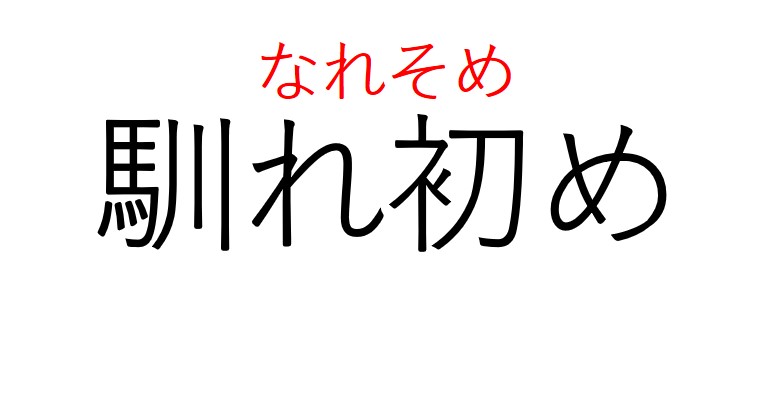 馴れ初め