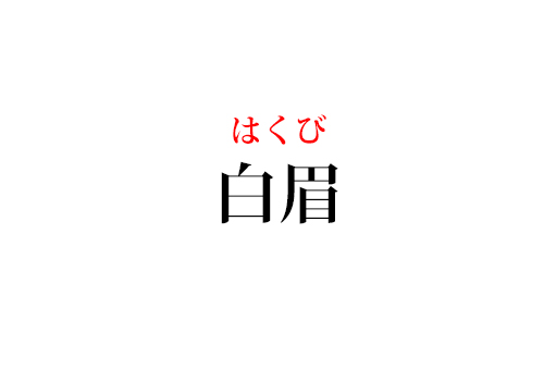 白眉の読み方