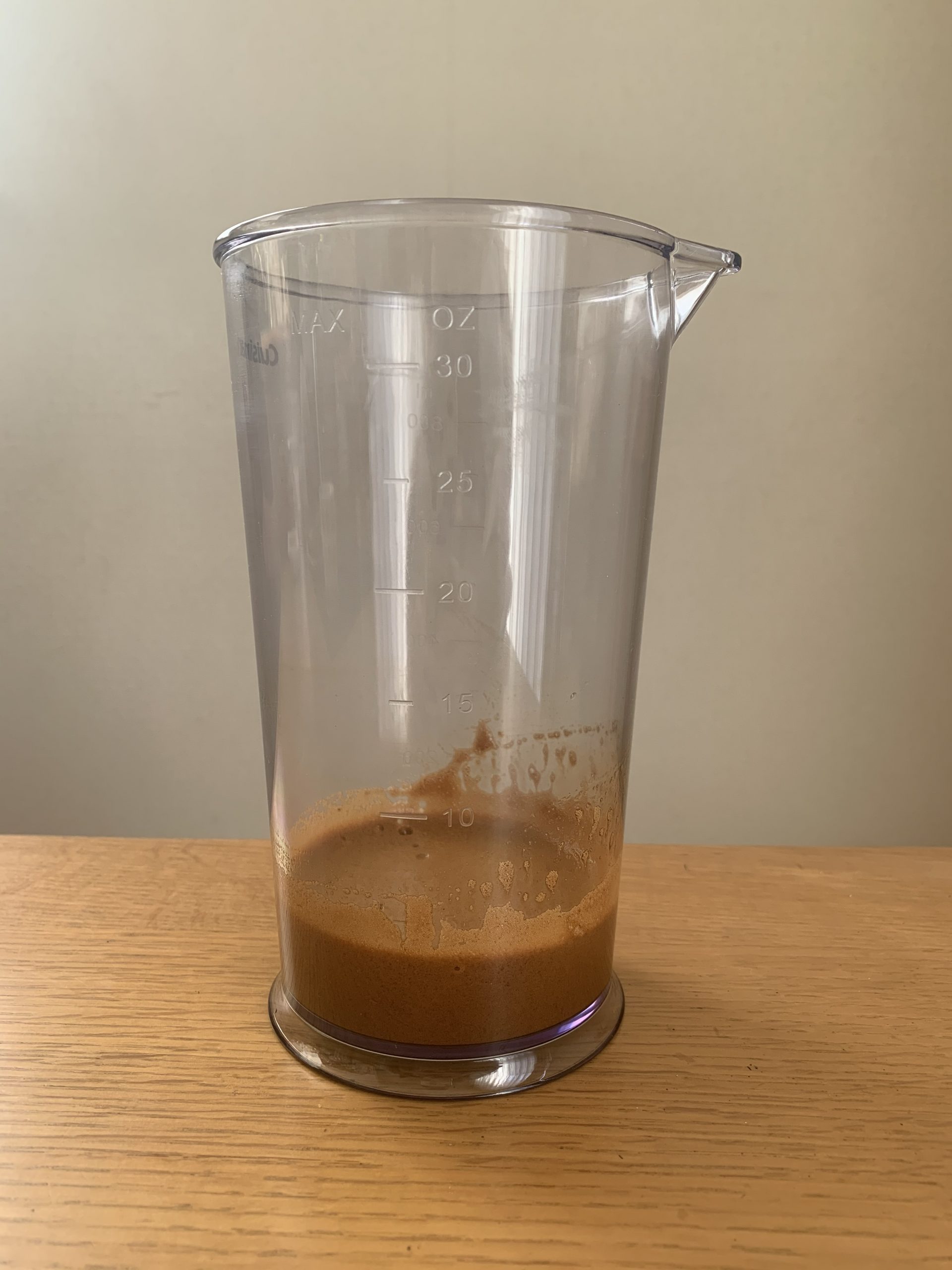 1分後の泡立ち具合