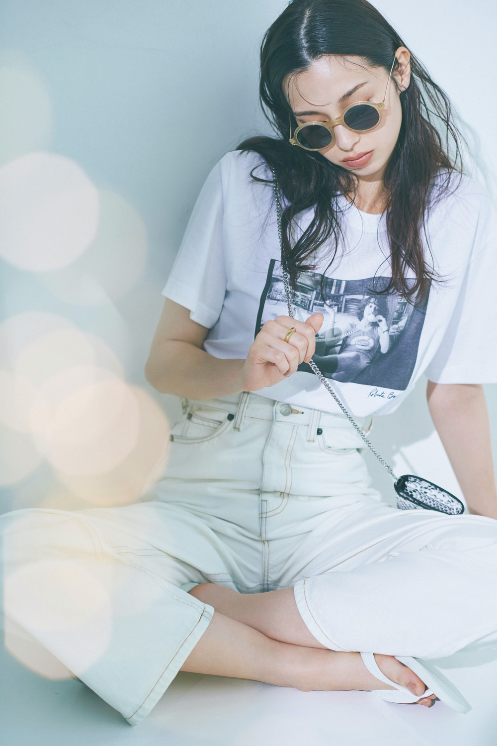 オーバーサイズTシャツ夏コーデ