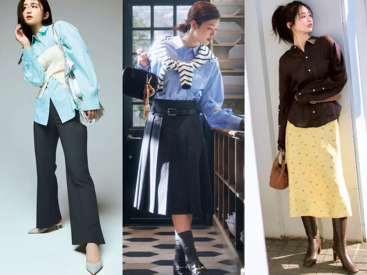 レディースシャツコーデ