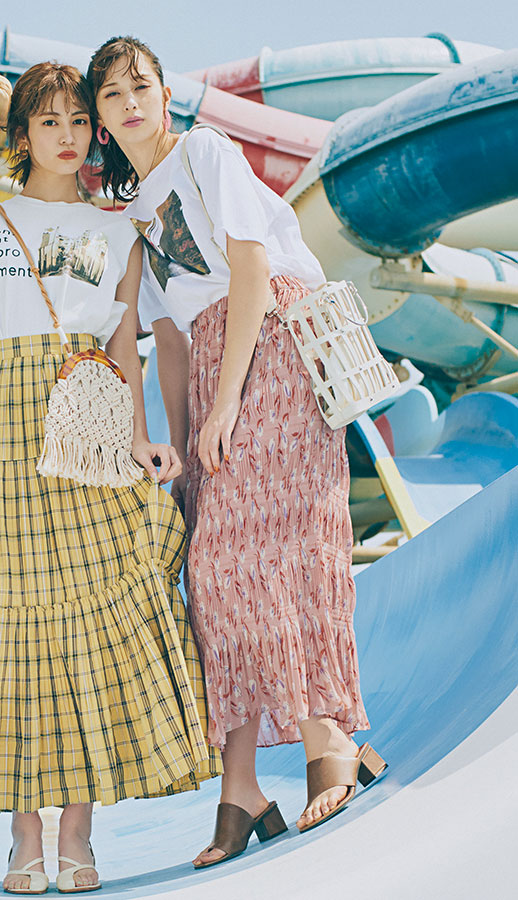 オーバーサイズTシャツ夏コーデ