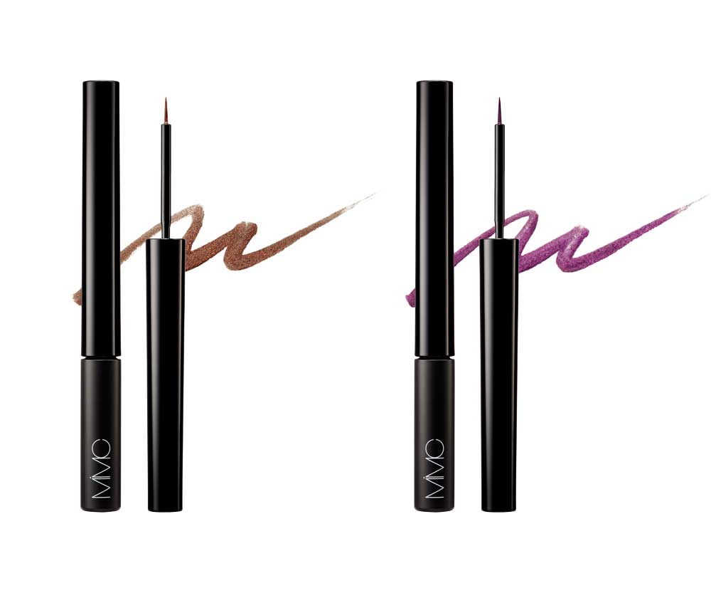 ミネラルリキッドアイライナー 新2色 3,800円(税抜) 左:03 ゴールデンブラウン 右:04 パープルレッド