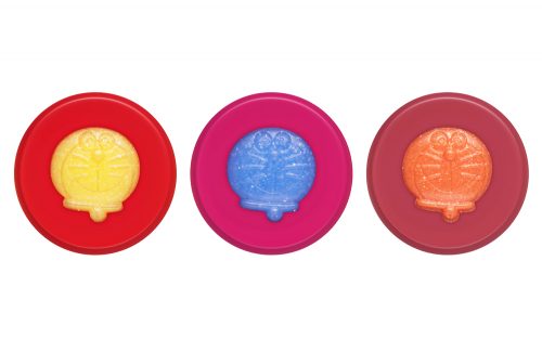 (左から)004 シャイニーイエロー×ビビッドレッド、005 グリッターブルー×ロマンティックピンク、006 トゥインクルオレンジ×ピンクベージュ