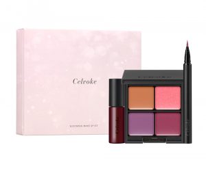 パターンA セット内容:セルヴォークインフィニトリーカラーマルチパレットEX01、セルヴォークシュアネスアイライナーリキッドMEX04、セルヴォークエンスロールグロスEX06