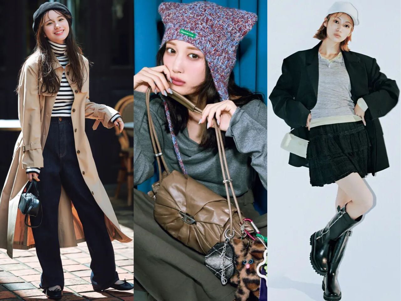 冬の帽子コーデ