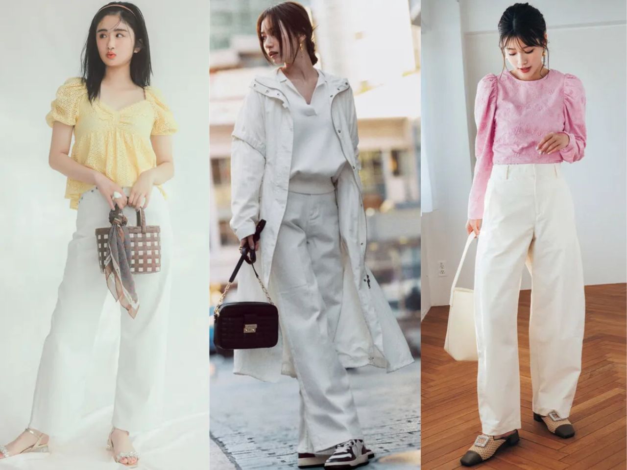 白デニムれでいぃースコーデ