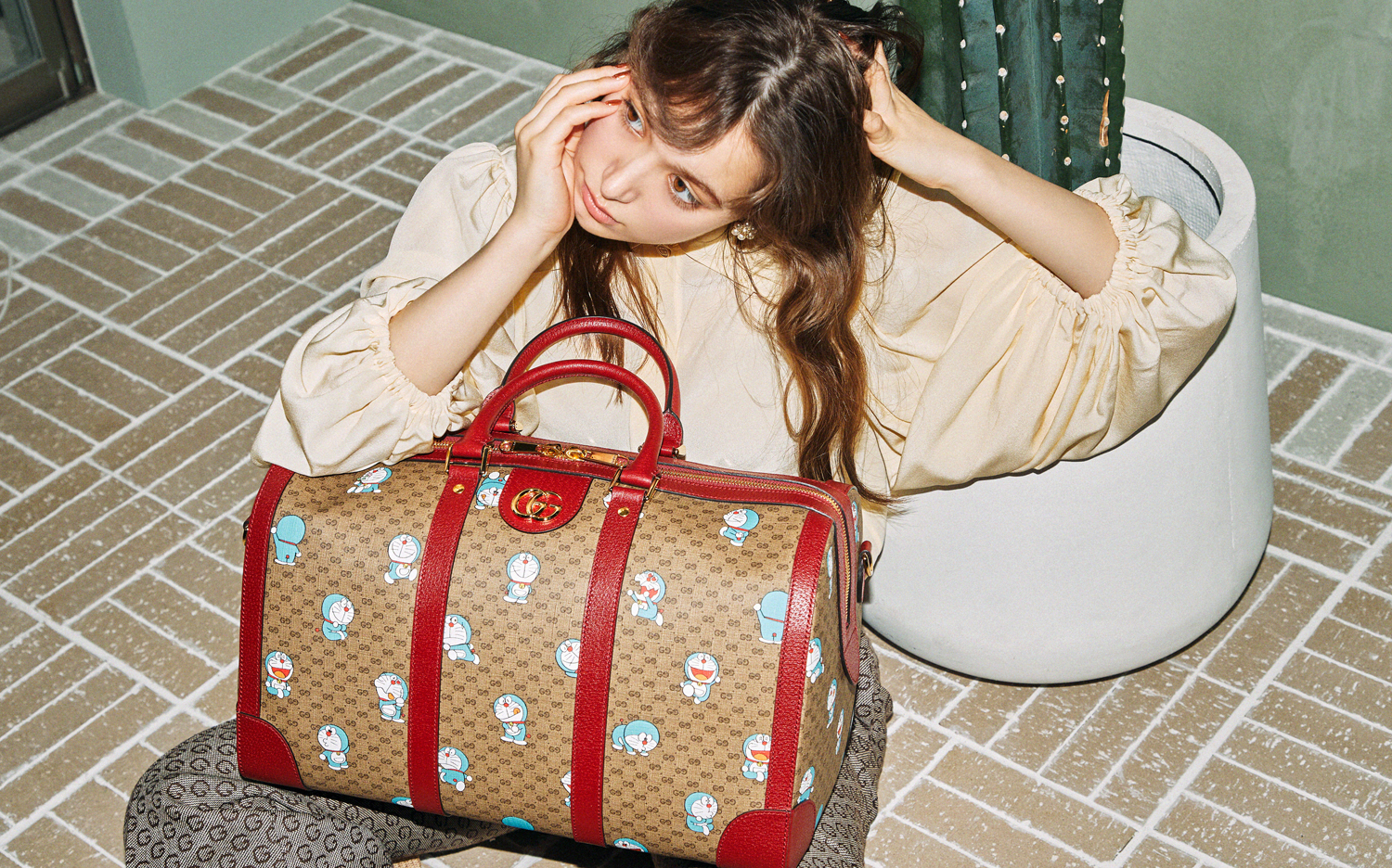 【ユニセフ限定】GUCCI グッチ ボストン ハンドバッグ 象柄 エレファント ユニセフ限定】GUCCI グッチ ボストン ハンドバッグ 象柄