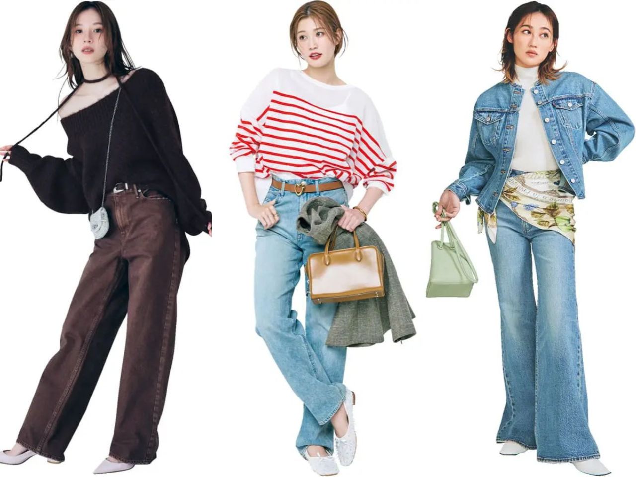 レディースデニムコーデ