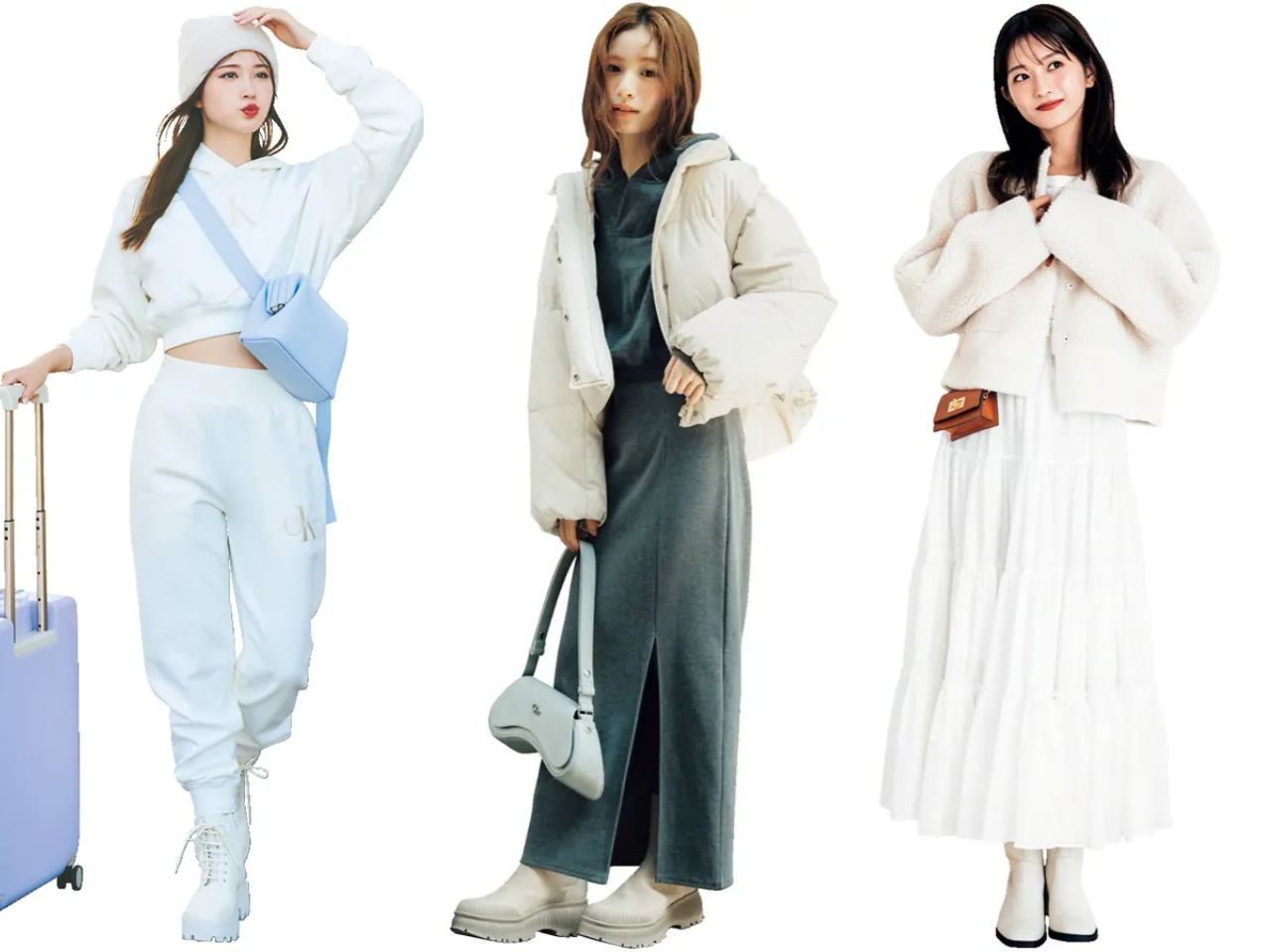 白ブーツコーデ