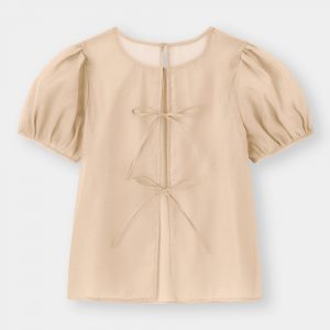 バックリボンシアートップス