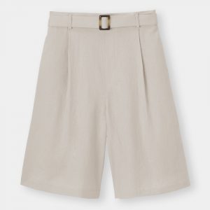 リネンブレンドバミューダパンツ