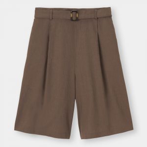リネンブレンドバミューダパンツ