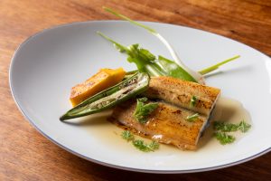 国産鰻の蒸し焼き 夏野菜添え 山椒ソース