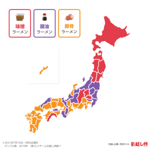 好きなラーメン(地域別)