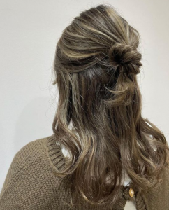 簡単おしゃれおだんごヘア