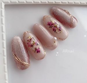 押し花ネイル