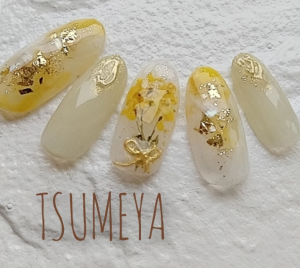 押し花ネイル