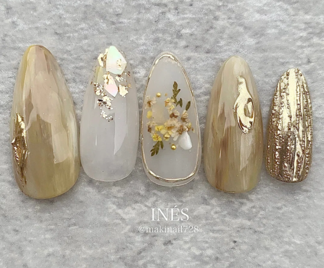 押し花ネイル