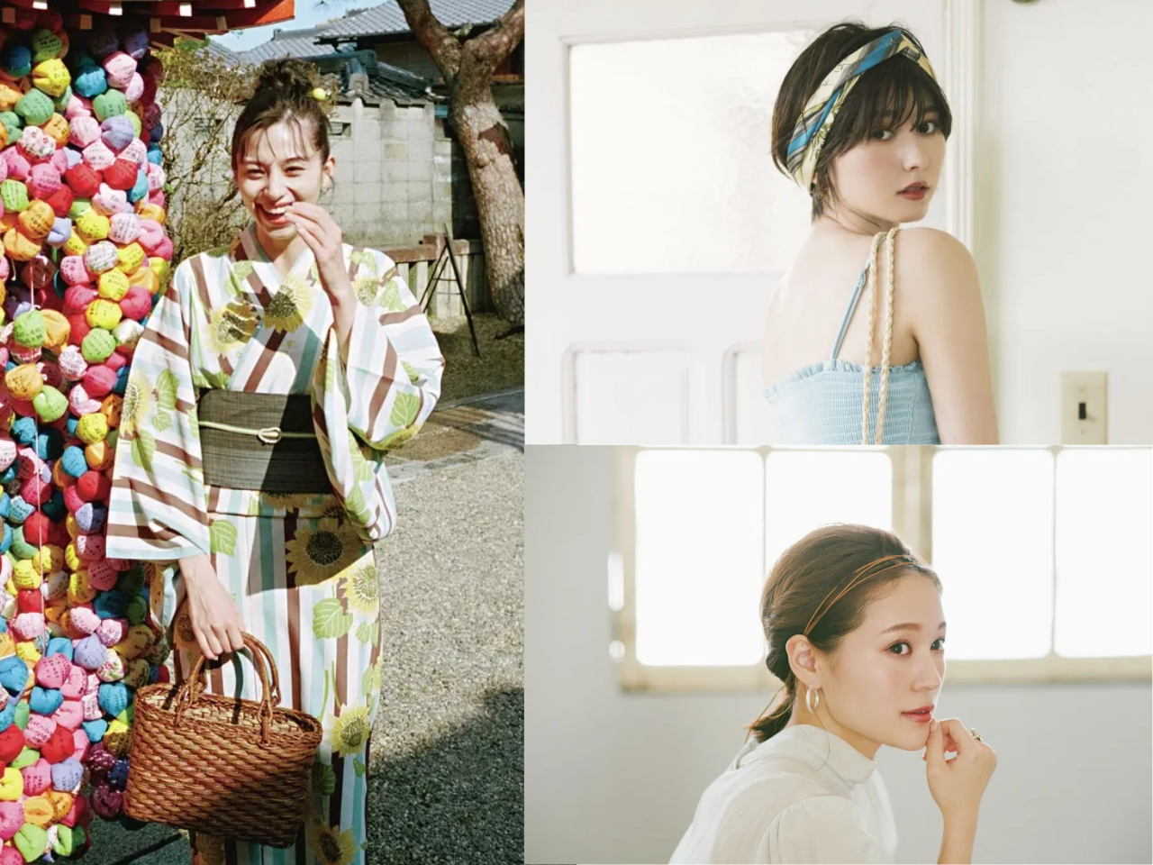 透けバング×ヘアアクセサリー