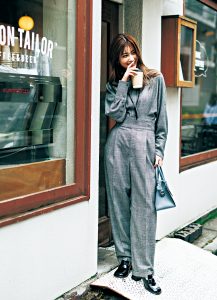 ジャンプスーツライクに着たい♡チェック柄セットアップ【今日のコーデ