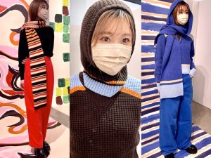 ユニクロ　マルニ　カシミヤボーダーストール　ピンク　カシミヤ100 ユニクロ カシミヤストール」 ピンク系ボーダー柄 – m_r tokyo