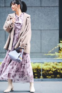 おしゃれ 半袖 ワンピース 花柄 ピンク コーデ 20210511195212580_1000.jpg