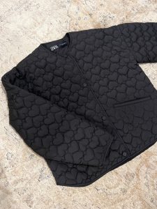 値下げ！ ZARA ザラ キルティング ジャケット コート ハート ブラック ZARA - ZARA(ザラ) ハートキルティング ジャケット レディース