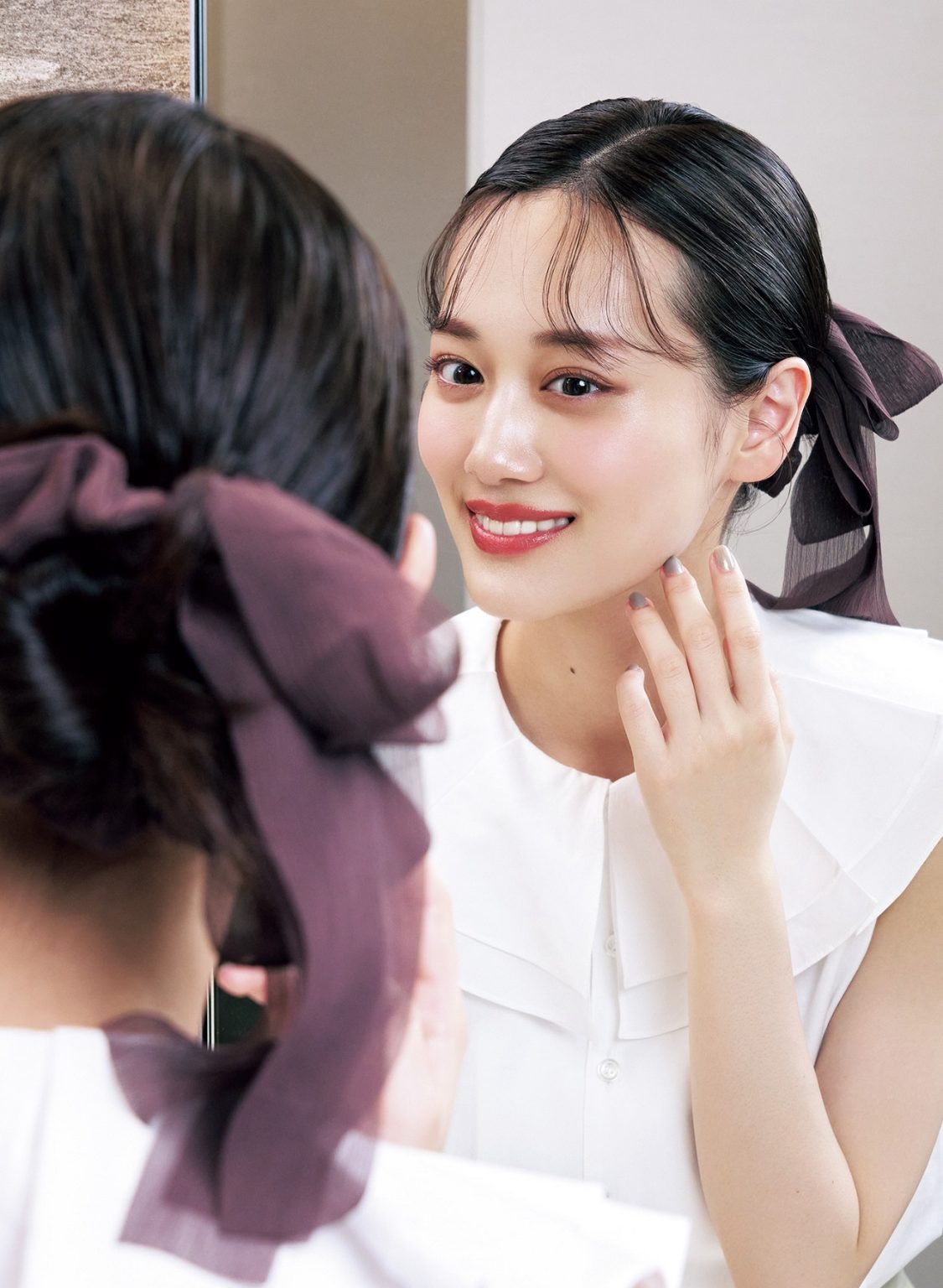 セミロングヘアアレンジ