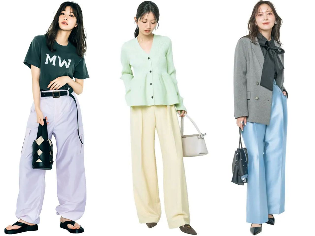 レディースカラーパンツコーデ