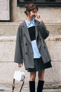 チェック柄ジャケットは×映えアイテムで今っぽく更新！【今日の