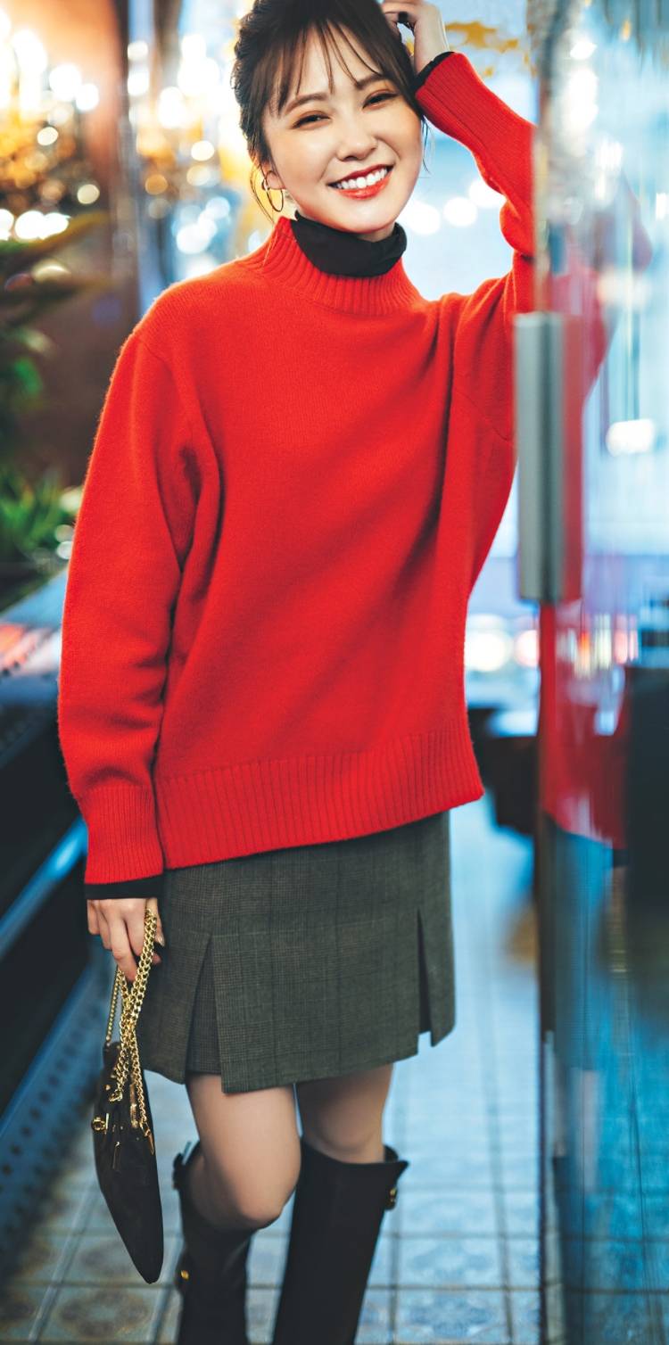 冬スカートコーデ