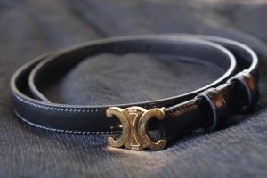 良品　CELINE/トリオンフ ベルト　シルバー金具　イタリア製　S 保存袋 セリーヌ(CELINE)セリーヌ トリオンフ ベルト 衣料品 メンズ