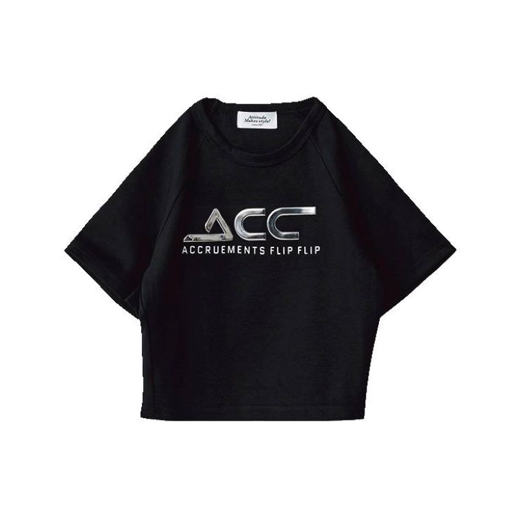 メタリックロゴTシャツ