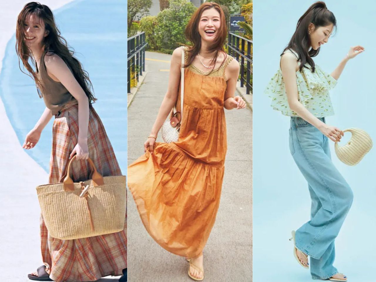 7月の気温に合うトレンドの服装