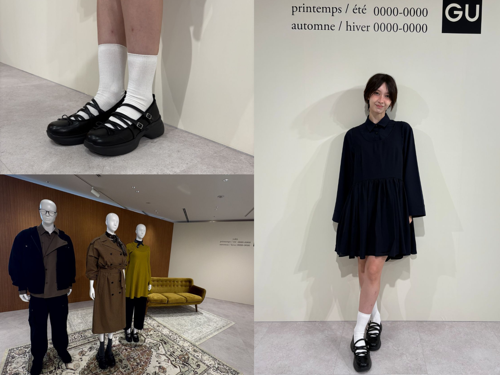 GU秋の新作④】お得すぎ。「シャツドレス＆シフォンワンピ」の2