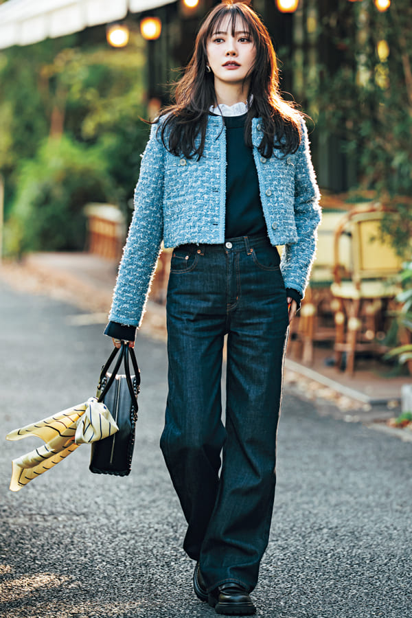 ドラマの初顔合わせなら…春ツイード で品よく華やかに♡『〝きれいめお姉さん〟気分なかとしの春服ムードをキャッチ！ この春の予定別に、気になるトレンドと私服をMIXさせたリアルな着こなしを見せてもらいました。』